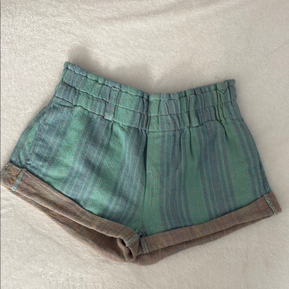 Free People High Waist Green Shorts